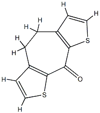 4,5-ジヒドロ-9H-シクロヘプタ[2,1-b:4,5-b']ジチオフェン-9-オン 化学構造式