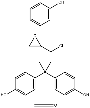 双酚A与环氧氯丙烷、苯酚和甲醛的聚合物, 40216-08-8, 结构式
