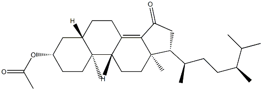 3β-アセチルオキシ-5α-エルゴスタ-8(14)-エン-15-オン 化学構造式