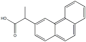 2-(フェナントレン-3-イル)プロパン酸 化学構造式