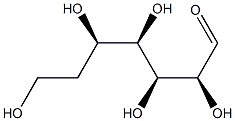 6-deoxy-manno-heptopyranose Struktur