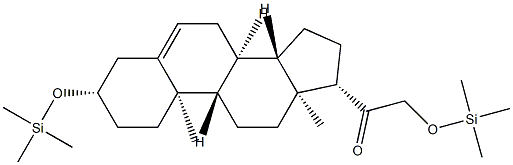 3β,21-ビス(トリメチルシロキシ)プレグナ-5-エン-20-オン 化学構造式