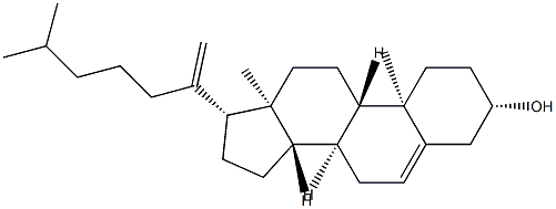 Cholesta-5,20(21)-dien-3β-ol Struktur