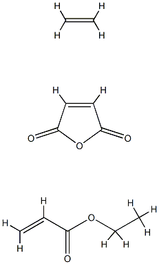 2-丙烯酸乙酯与乙烯和2,5-呋喃二酮的聚合物, 41171-14-6, 结构式