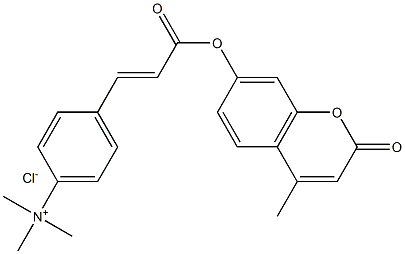 4-methylumbelliferyl-4-trimethylammonium cinnamate Structure