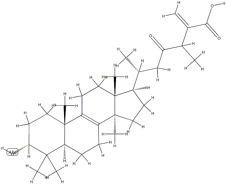 3α-Hydroxy-24-methyl-23-oxo-5α-lanosta-8,25(27)-dien-26-oic acid Structure