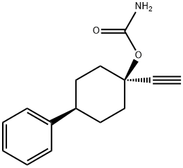 1-Ethynyl-4β-phenyl-1α-cyclohexanol carbamate Structure