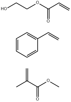2-Propenoic acid, 2-methyl-, methyl ester, polymer with ethenylbenzene and 2-hydroxyethyl 2-propenoate Structure