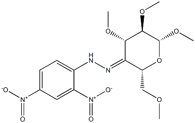 (Methyl 2-O,3-O,6-O-trimethyl-β-D-xylo-4-hexosulopyranoside)2,4-dinitrophenyl hydrazone Struktur