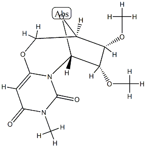 (3R)-3,4,5,6-Tetrahydro-4α,5α-dimethoxy-9-methyl-3β,6β-epoxy-2H,8H-pyrimido[6,1-b][1,3]oxazocine-8,10(9H)-dione Structure