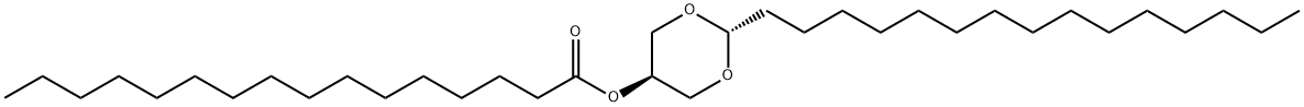Hexadecanoic acid 2β-pentadecyl-1,3-dioxane-5α-yl ester Structure