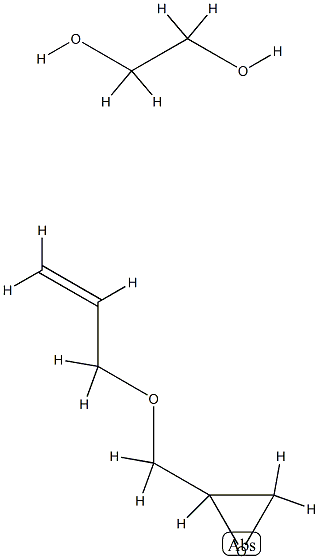 烯丙基缩水甘油醚、乙二醇的共聚物, 41630-20-0, 结构式