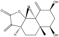 (3aS,9aβ,9bα)-3a,4,5,5a,6,7,8,9,9a,9b-Decahydro-6α,8α-dihydroxy-5aα-methyl-3,9-bis(methylene)naphtho[1,2-b]furan-2(3H)-one Structure