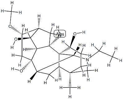 (16S)-20-Ethyl-16-methoxy-4-methylaconitane-1α,8,10,14α-tetrol Structure