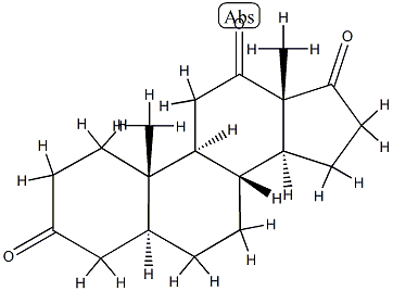5α-Androstane-3,12,17-trione 结构式