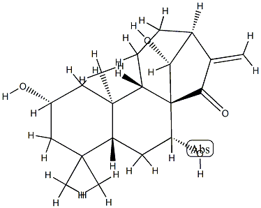 (14R)-2α,7α,14-Trihydroxykaur-16-en-15-one 结构式