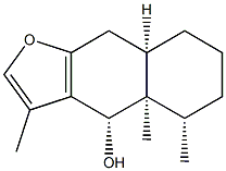 (4S)-3,4aβ,5β-Trimethyl-4,4a,5,6,7,8,8aβ,9-octahydronaphtho[2,3-b]furan-4β-ol 结构式