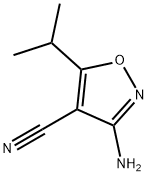 3-氨基-5-(1-甲基乙基)-4-异噁唑腈 结构式