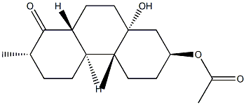 (2S,4aβ,10aα)-7α-(Acetyloxy)-3,4,4a,4b,5,6,7,8,8a,9,10,10a-dodecahydro-8aβ-hydroxy-2β,4bα-dimethyl-1(2H)-phenanthrenone Struktur