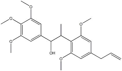 2,6-Dimethoxy-β-methyl-4-(2-propenyl)-α-(3,4,5-trimethoxyphenyl)phenethyl alcohol Structure