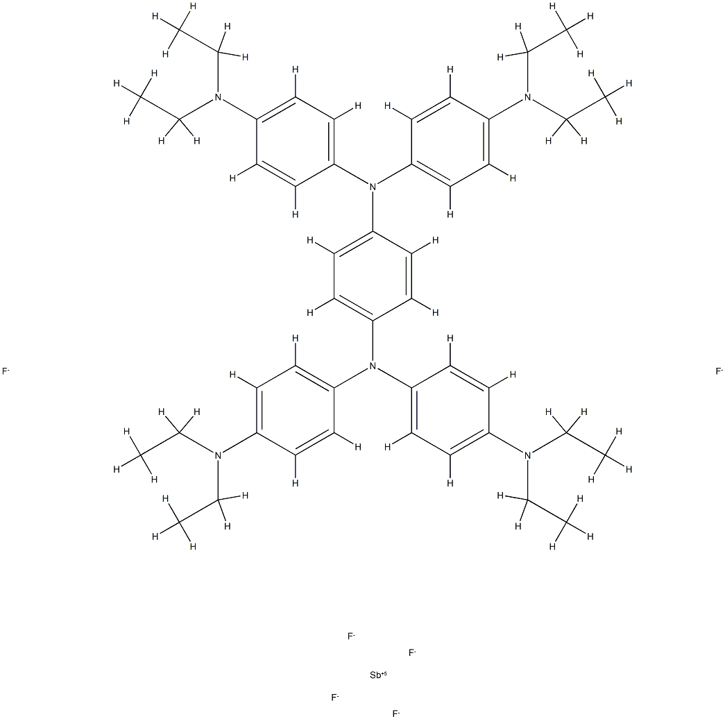 hexafluoroantimonate(1-), salt with N,N,N',N'-tetrakis[4-(diethylamino)phenyl]benzene-1,4-diamine (1:1) Structure