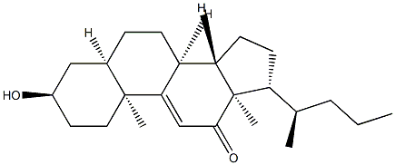3α-ヒドロキシ-5β-コラ-9(11)-エン-12-オン 化学構造式