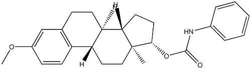 3-メトキシエストラ-1,3,5(10)-トリエン-17β-オールフェニルカルバマート 化学構造式