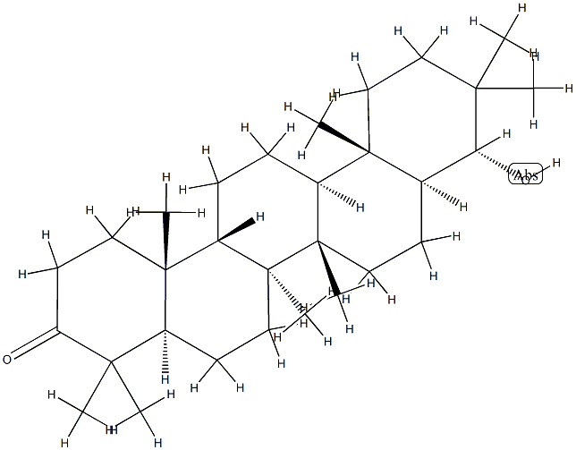 (8α,9β,13α,14β,17α,18β)-22α-ヒドロキシ-21,21-ジメチル-29,30-ジノルガンマセラン-3-オン 化学構造式
