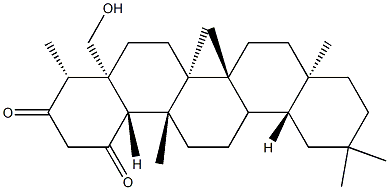 24-ヒドロキシ-D:A-フリードオレアナン-1,3-ジオン 化学構造式