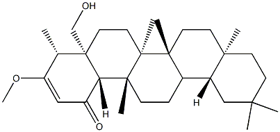 24-Hydroxy-3-methoxy-D:A-friedoolean-2-en-1-one Struktur