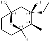 9-Oxabicyclo[3.3.1]nonane-1,3-diol,3-ethyl-4-methyl-,(1R,3R,4S,5S)-rel-(9CI) Structure