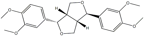 [1R,(-)]-1α,4β-Bis(3,4-dimethoxyphenyl)-3aα,4,6,6aα-tetrahydro-1H,3H-furo[3,4-c]furan 结构式