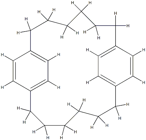 Tricyclo[16.2.2.28,11]tetracosa-8,10,18,20(1),21,23-hexaene Structure