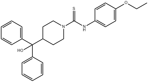 N-(4-Ethoxyphenyl)-4-(hydroxydiphenylmethyl)-1-piperidinecarbothioamide, 443292-81-7, 结构式