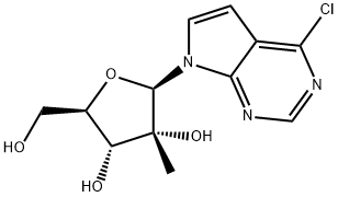 4-Chloro-7-(2-C-methyl-beta-D-ribofuranosyl)-7H-Pyrrolo[2,3-d]pyrimidine Structure