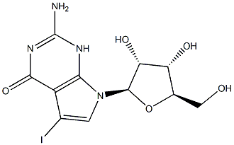 7-Iodo-7-deaza-D-guanosine Structure