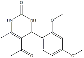2(1H)-Pyrimidinone,5-acetyl-4-(2,4-dimethoxyphenyl)-3,4-dihydro-6-methyl-(9CI) Structure