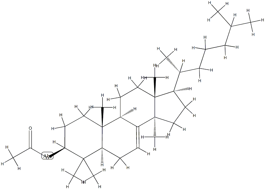 5α-Lanost-7-en-3β-ol acetate 结构式