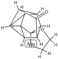 1'a,2',3'a,4',5'a,5'b-ヘキサヒドロスピロ[1,3-ジオキソラン-2,3'-[1,2,4]メテノ[3H]シクロブタ[cd]ペンタレン]-5'(1'H)-オン 化学構造式