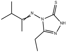 3H-1,2,4-Triazole-3-thione,4-[(1,2-dimethylpropylidene)amino]-5-ethyl-2,4-dihydro-(9CI) Structure