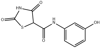 5-Thiazolidinecarboxamide,N-(3-hydroxyphenyl)-2,4-dioxo-(9CI) Structure