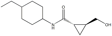 Cyclopropanecarboxamide, N-(trans-4-ethylcyclohexyl)-2-(hydroxymethyl)-, (1R,2R)-rel- (9CI) Structure