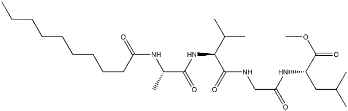 Decanoyl-L-Ala-L-Val-Gly-L-Leu-OMe Struktur
