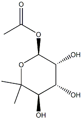 alpha-L-lyxo-Hexopyranose, 6-deoxy-5-C-methyl-, 1-acetate (9CI) Structure