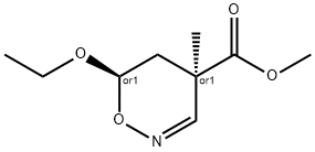 4H-1,2-Oxazine-4-carboxylicacid,6-ethoxy-5,6-dihydro-4-methyl-,methylester,(4R,6R)-rel-(9CI) Structure