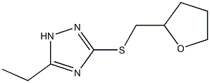 1H-1,2,4-Triazole,3-ethyl-5-[[(tetrahydro-2-furanyl)methyl]thio]-(9CI) Structure