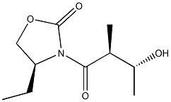 2-Oxazolidinone,4-ethyl-3-[(2R,3S)-3-hydroxy-2-methyl-1-oxobutyl]-,(4R)-rel-(9CI) Structure