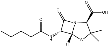 6α-[(1-Oxopentyl)amino]penicillanic acid Struktur