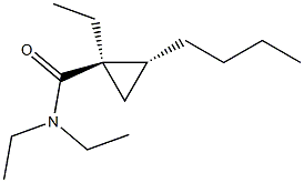 Cyclopropanecarboxamide, 2-butyl-N,N,1-triethyl-, (1R,2R)-rel- (9CI) Structure