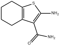 2-氨基-4,5,6,7-四氢苯并[B]噻吩-3-甲酰胺, 4815-28-5, 结构式